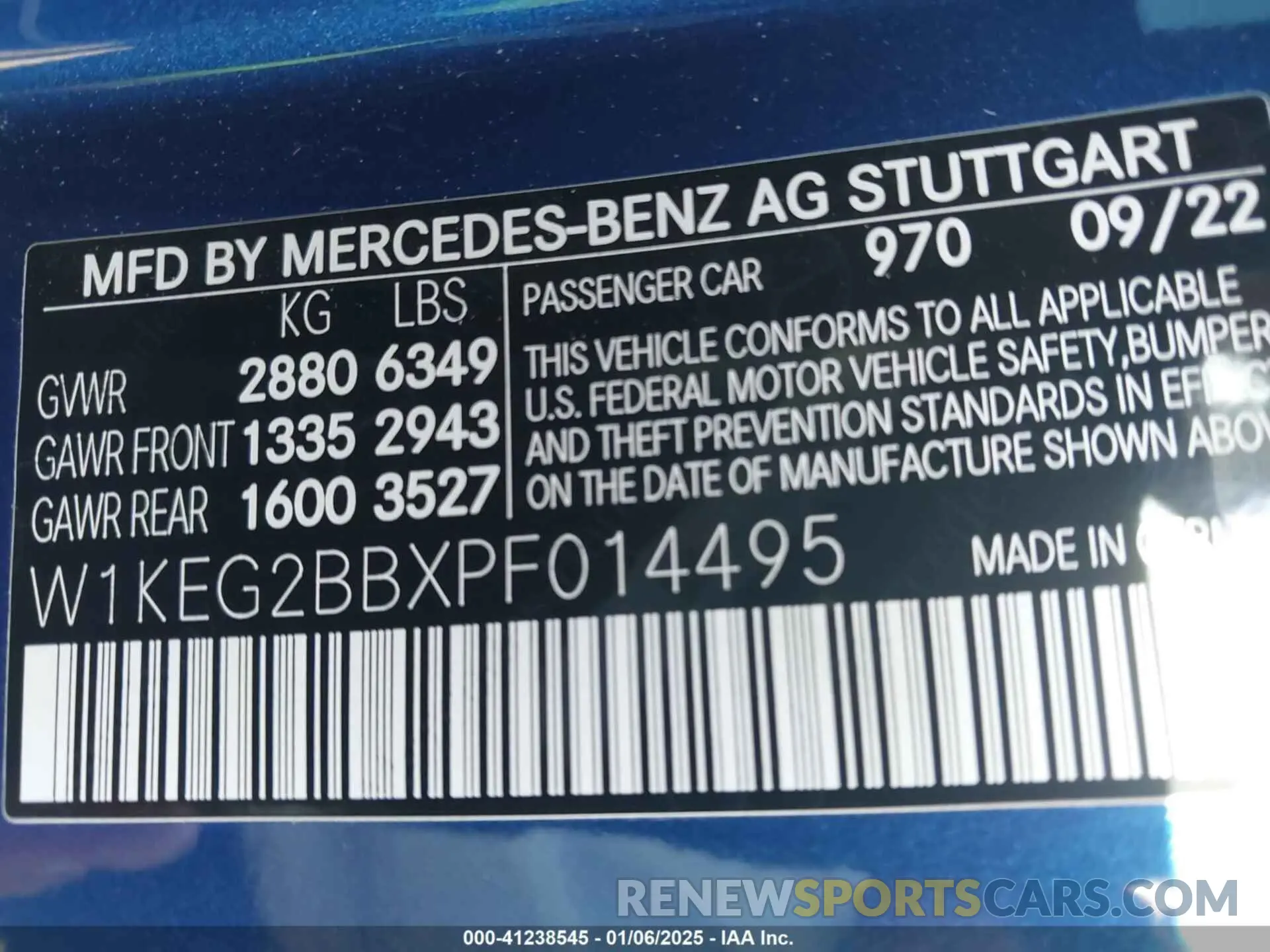 9 fotografías del automóvil dañado W1KEG2BBXPF014495 MERCEDES-BENZ EQE 350 2023