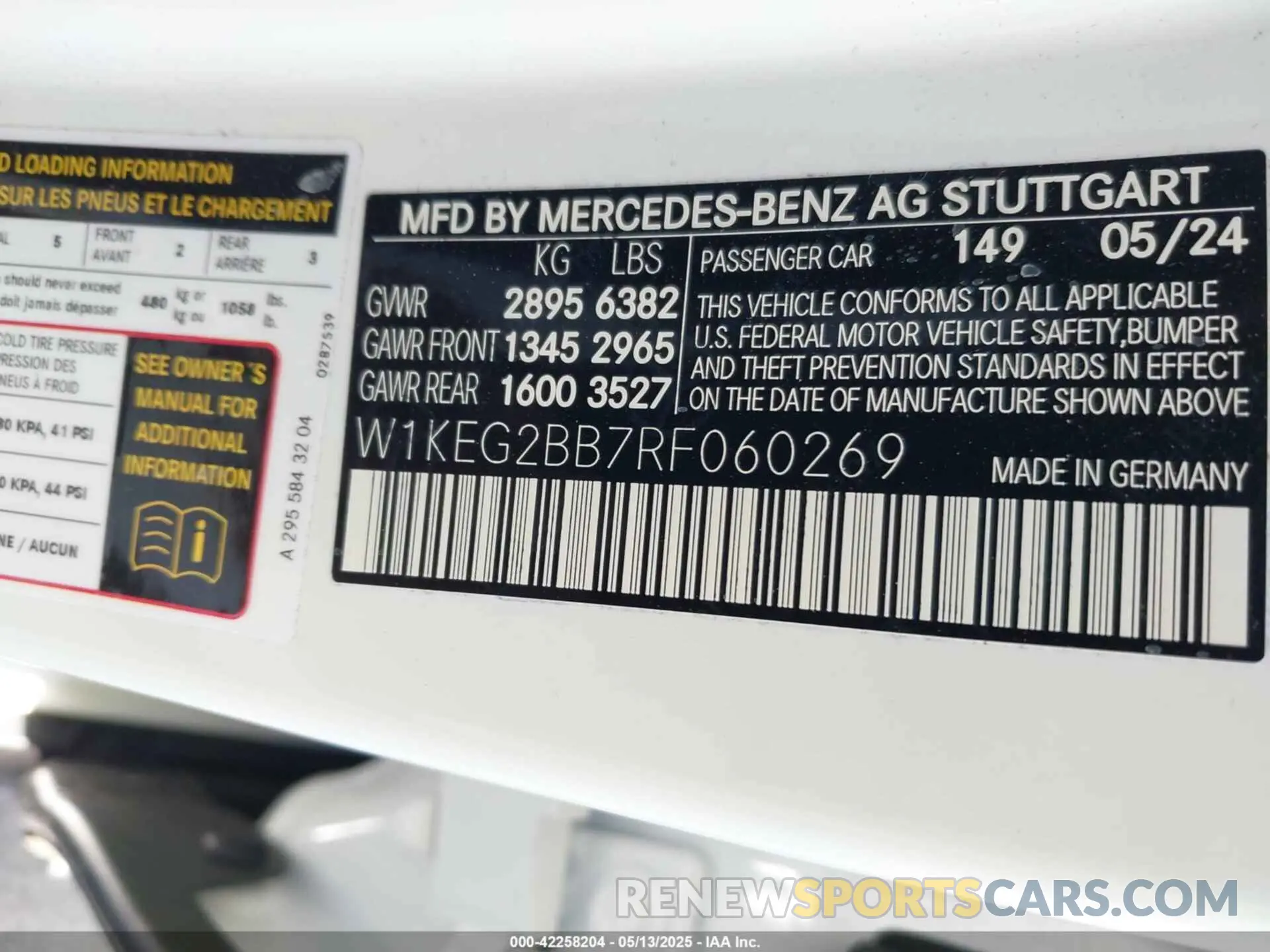 9 fotografías del automóvil dañado W1KEG2BB7RF060269 MERCEDES-BENZ EQE 350+ 2024