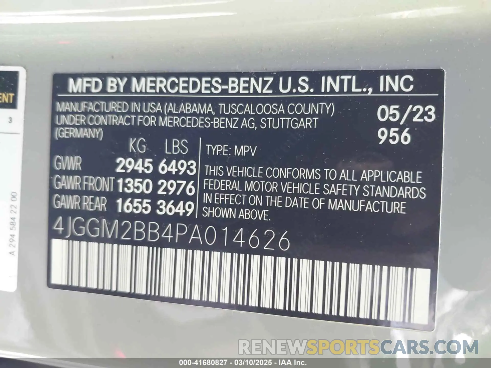 9 fotografías del automóvil dañado 4JGGM2BB4PA014626 MERCEDES-BENZ EQE 350+ SUV 2023