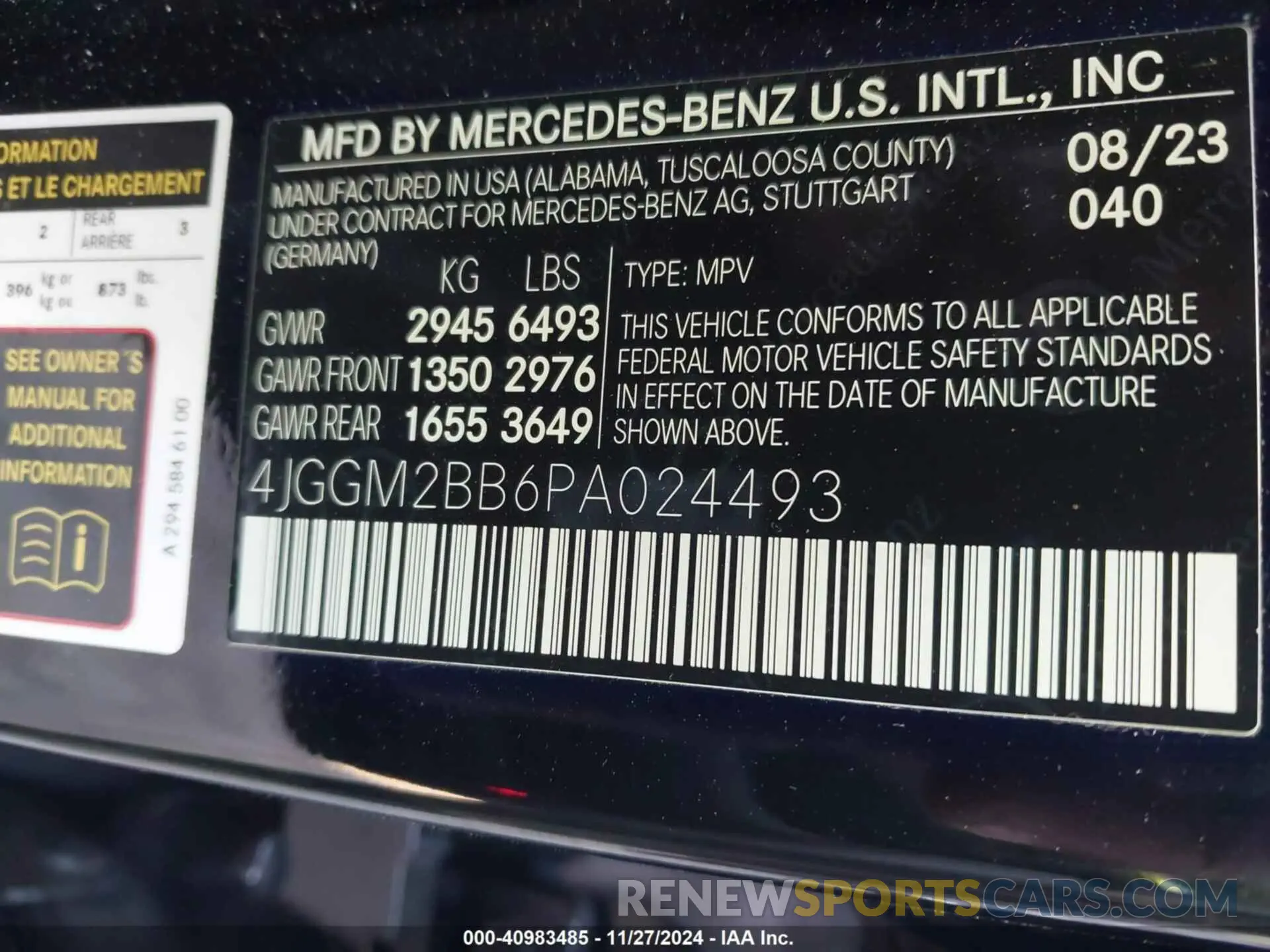 9 fotografías del automóvil dañado 4JGGM2BB6PA024493 MERCEDES-BENZ EQE 350+ SUV 2023