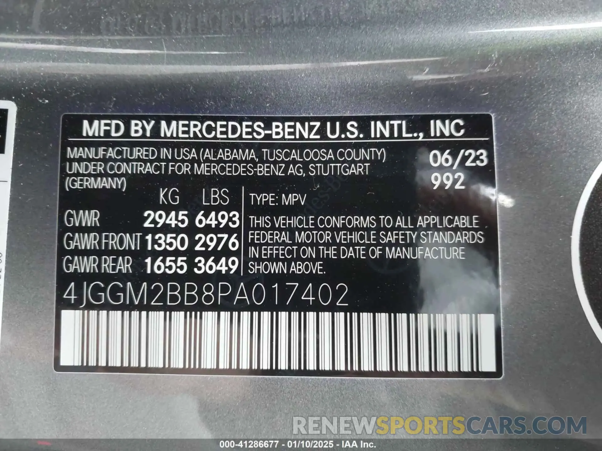 9 fotografías del automóvil dañado 4JGGM2BB8PA017402 MERCEDES-BENZ EQE 350+ SUV 2023