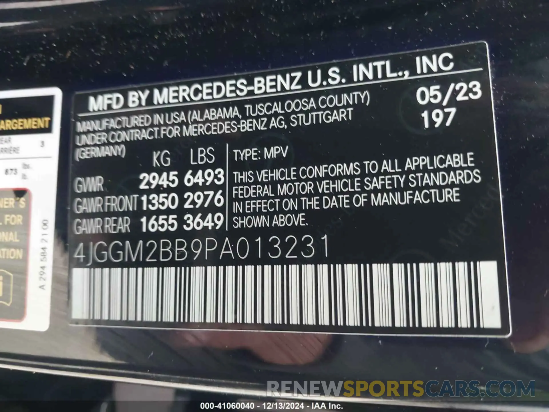 9 fotografías del automóvil dañado 4JGGM2BB9PA013231 MERCEDES-BENZ EQE 350+ SUV 2023