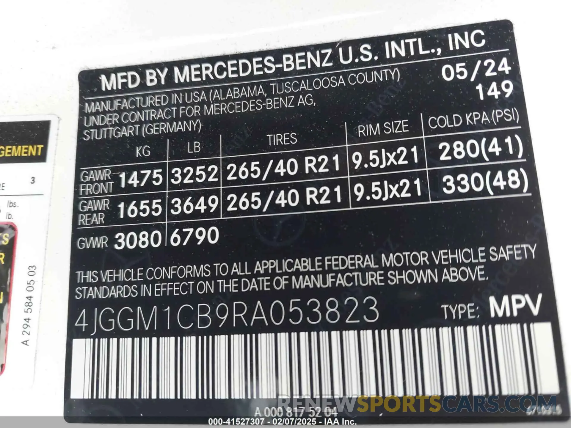 9 fotografías del automóvil dañado 4JGGM1CB9RA053823 MERCEDES-BENZ EQE 350 SUV 2024