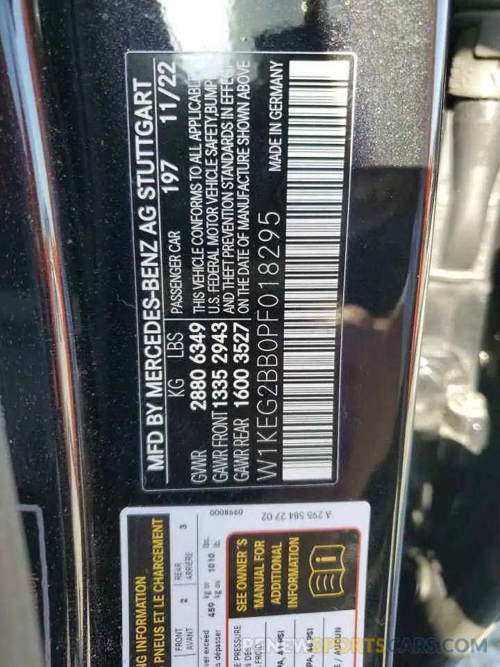 12 fotografías del automóvil dañado W1KEG2BB0PF018295 MERCEDES-BENZ EQE SEDAN 2023