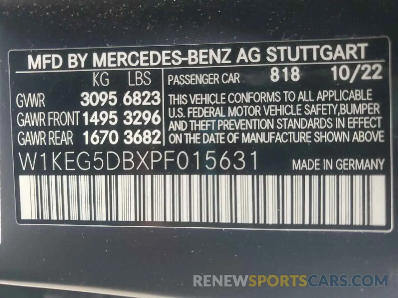 12 fotografías del automóvil dañado W1KEG5DBXPF015631 MERCEDES-BENZ EQE SEDAN 2023