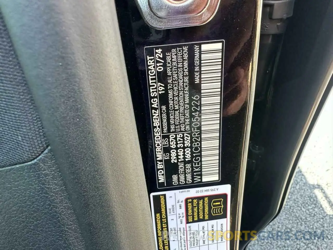 10 fotografías del automóvil dañado W1KEG1CB2RF054226 MERCEDES-BENZ EQE SEDAN 2024
