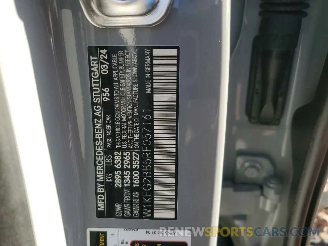 12 fotografías del automóvil dañado W1KEG2BB5RF057161 MERCEDES-BENZ EQE SEDAN 2024