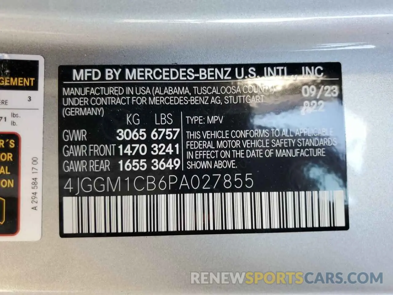13 fotografías del automóvil dañado 4JGGM1CB6PA027855 MERCEDES-BENZ EQE SUV 35 2023