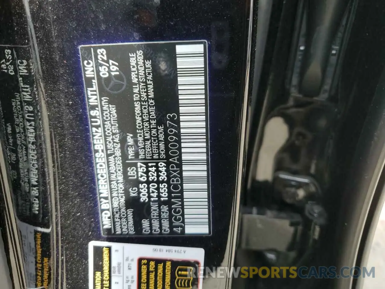 14 fotografías del automóvil dañado 4JGGM1CBXPA009973 MERCEDES-BENZ EQE SUV 35 2023