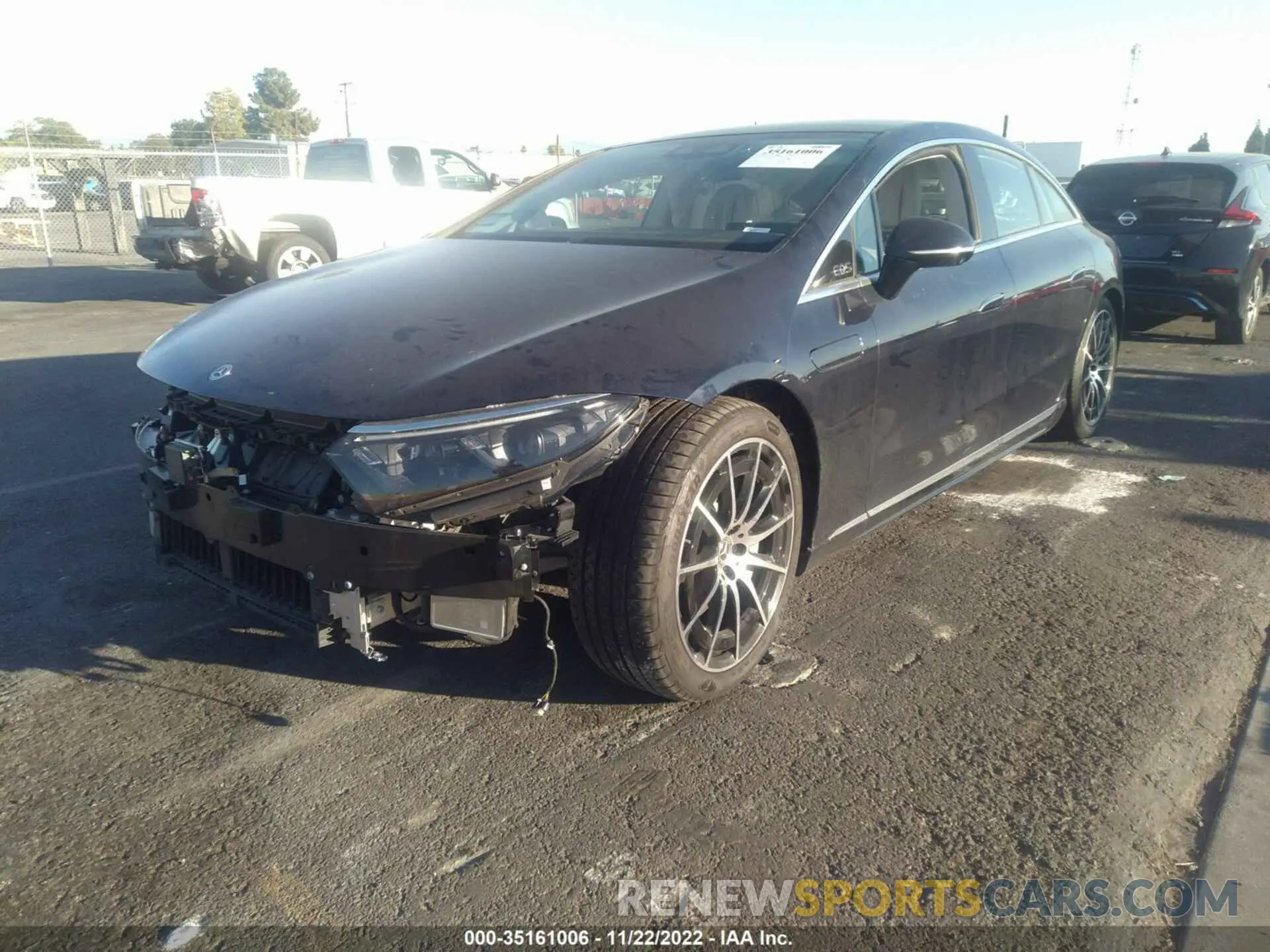 2 fotografías del automóvil dañado W1KCG2DB3NA003756 MERCEDES-BENZ EQS 2022