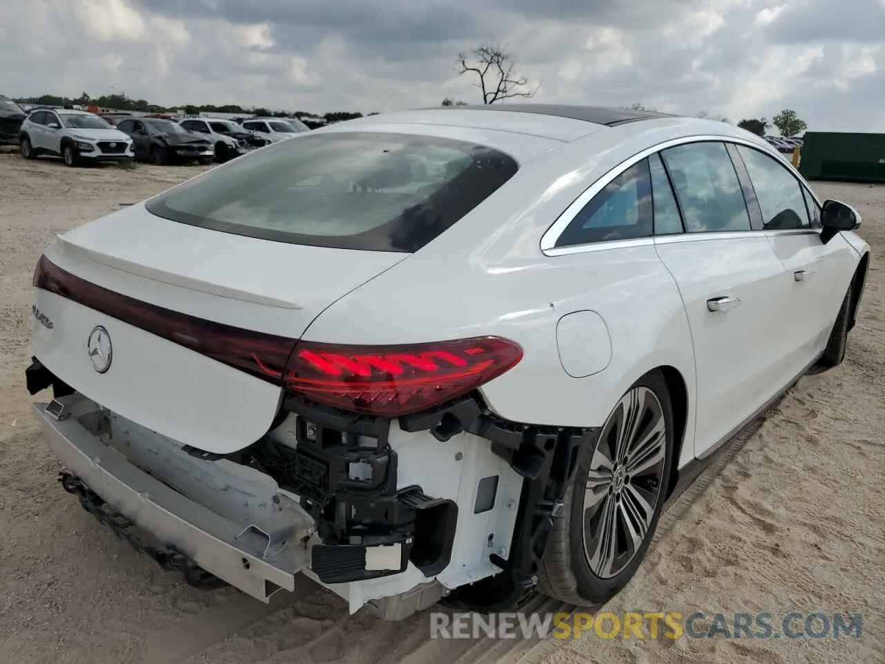 4 fotografías del automóvil dañado W1KCG2DB0NA008512 MERCEDES-BENZ EQS 450+ 2022