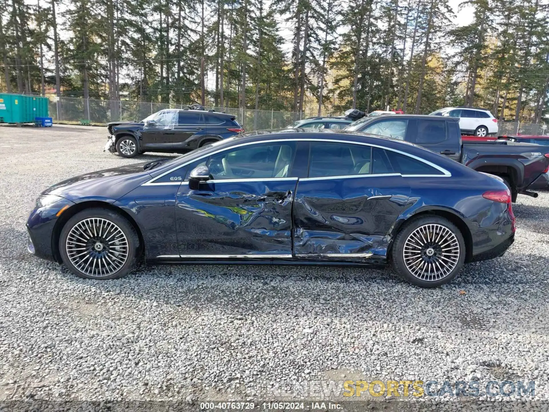 15 fotografías del automóvil dañado W1KCG2DB3NA004356 MERCEDES-BENZ EQS 450+ 2022