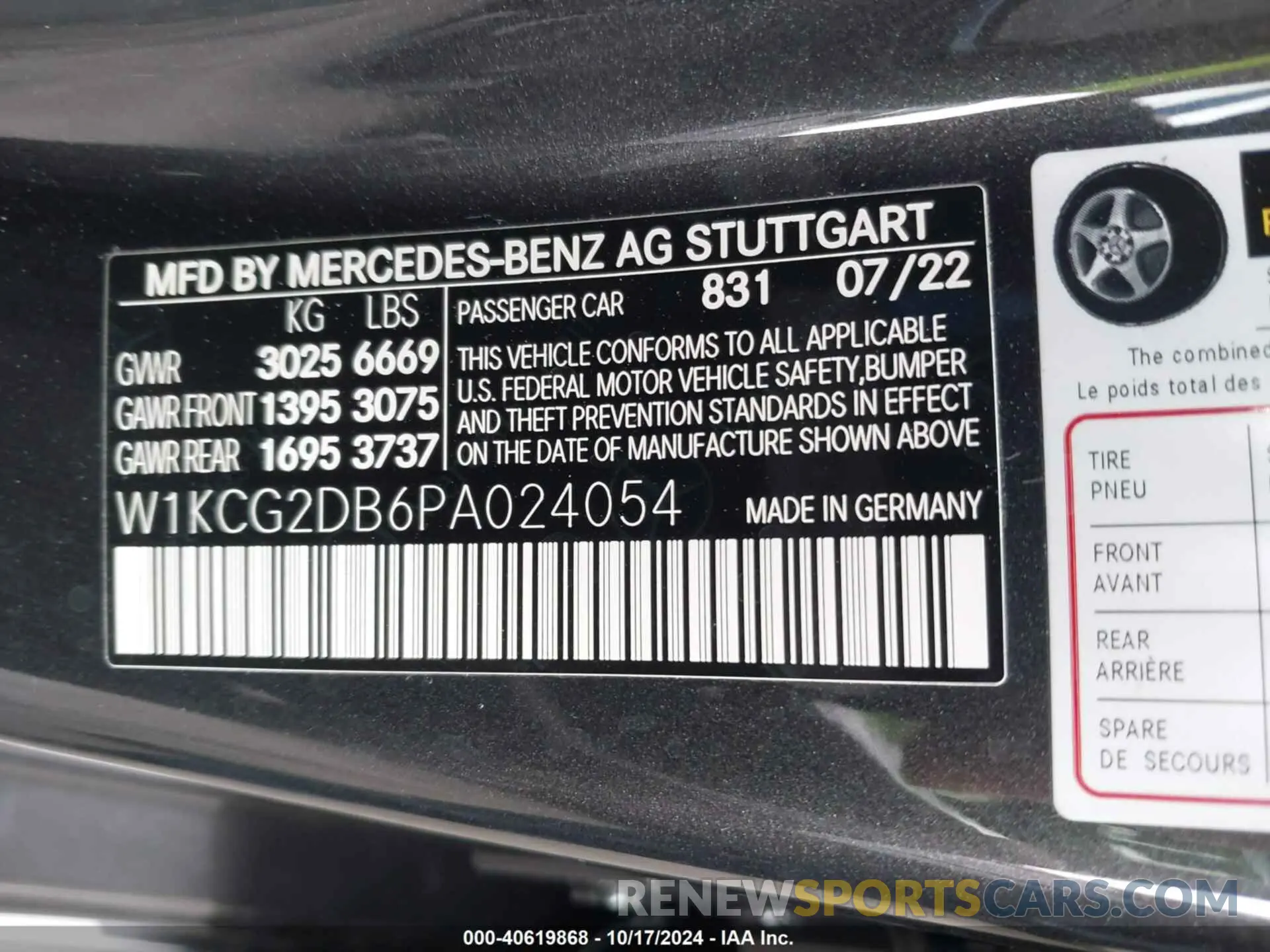 9 fotografías del automóvil dañado W1KCG2DB6PA024054 MERCEDES-BENZ EQS 450+ 2023