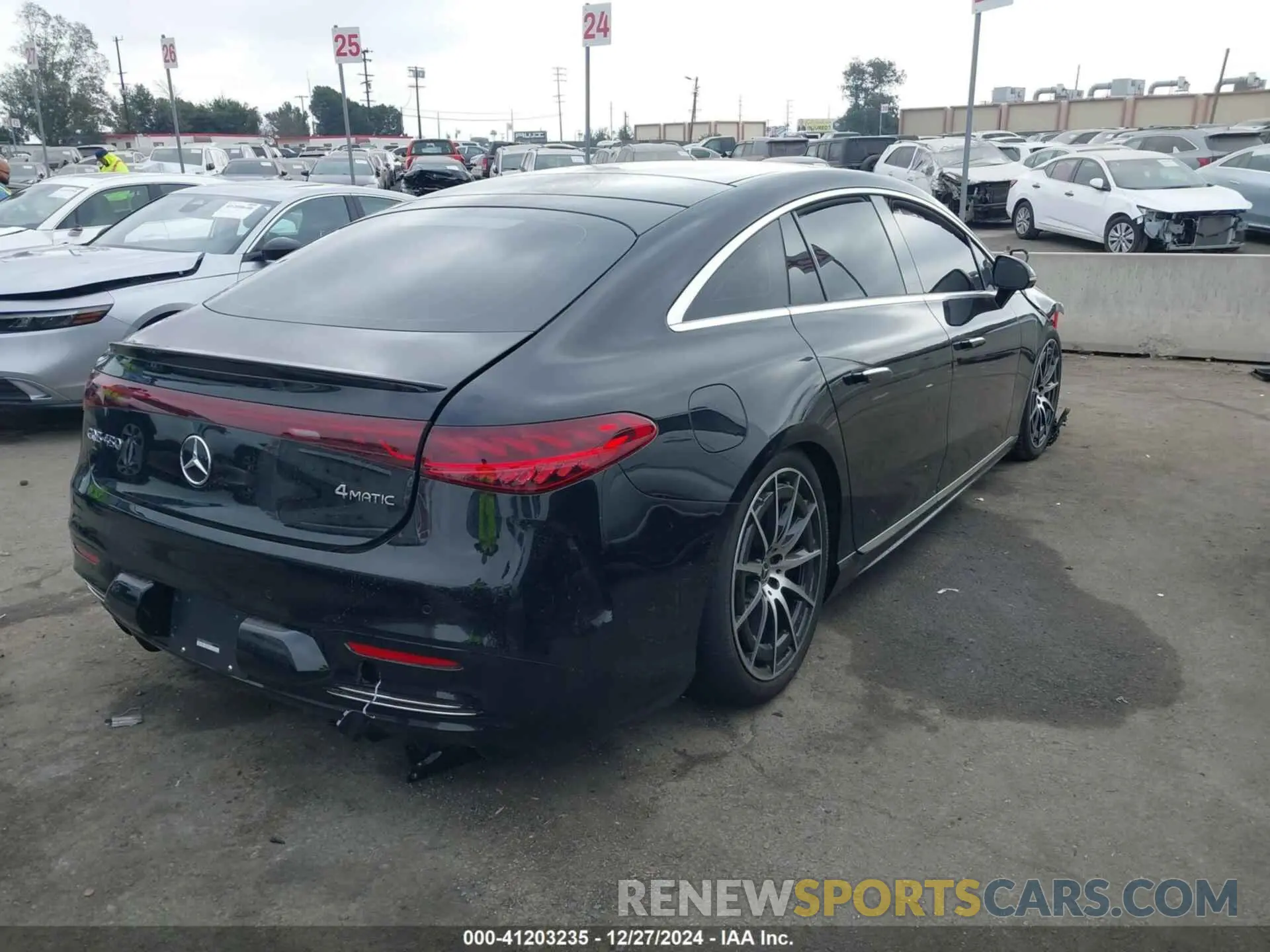 4 fotografías del automóvil dañado W1KCG2EB5RA046256 MERCEDES-BENZ EQS 450 2024