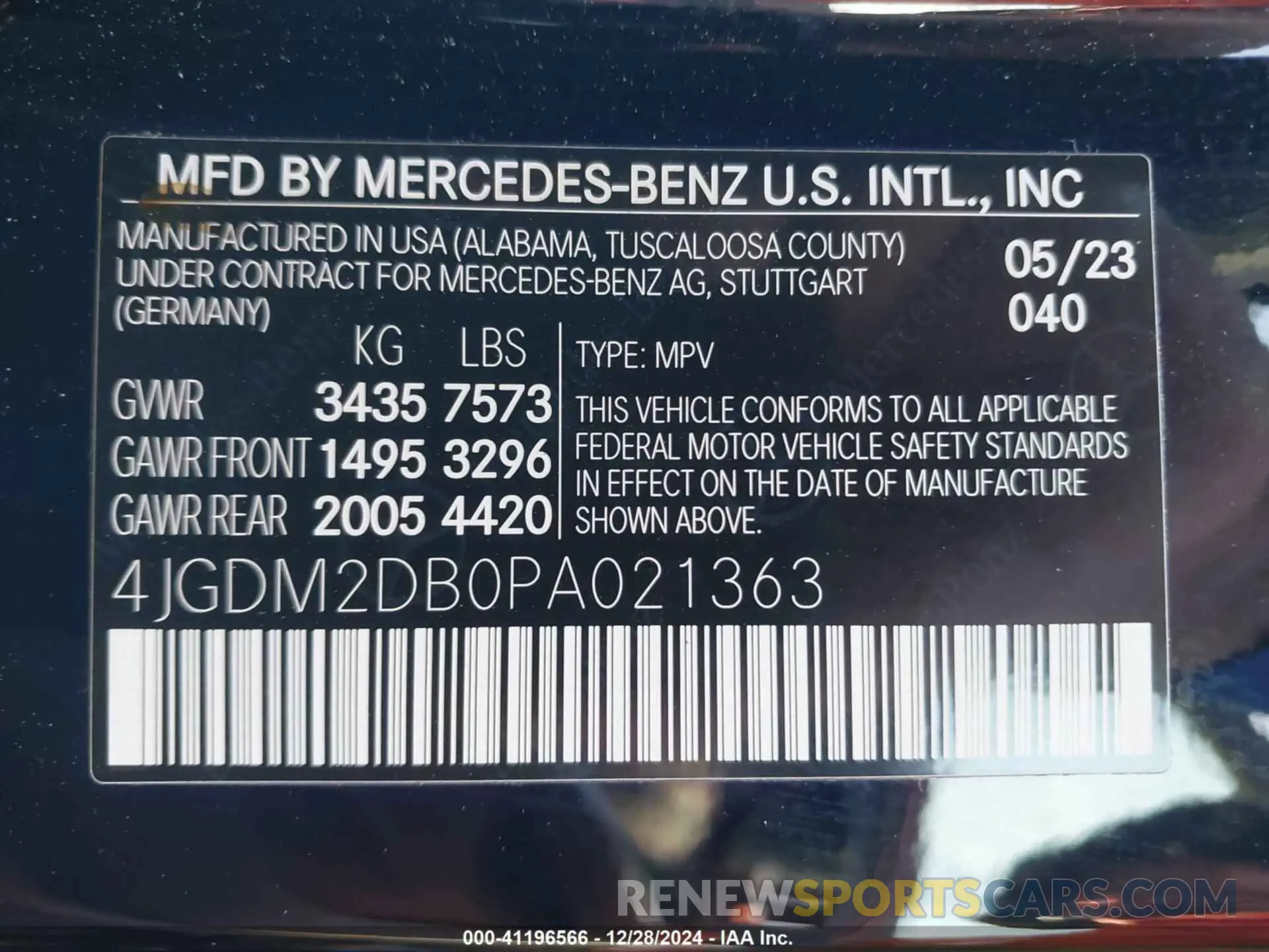 9 fotografías del automóvil dañado 4JGDM2DB0PA021363 MERCEDES-BENZ EQS 450+ SUV 2023