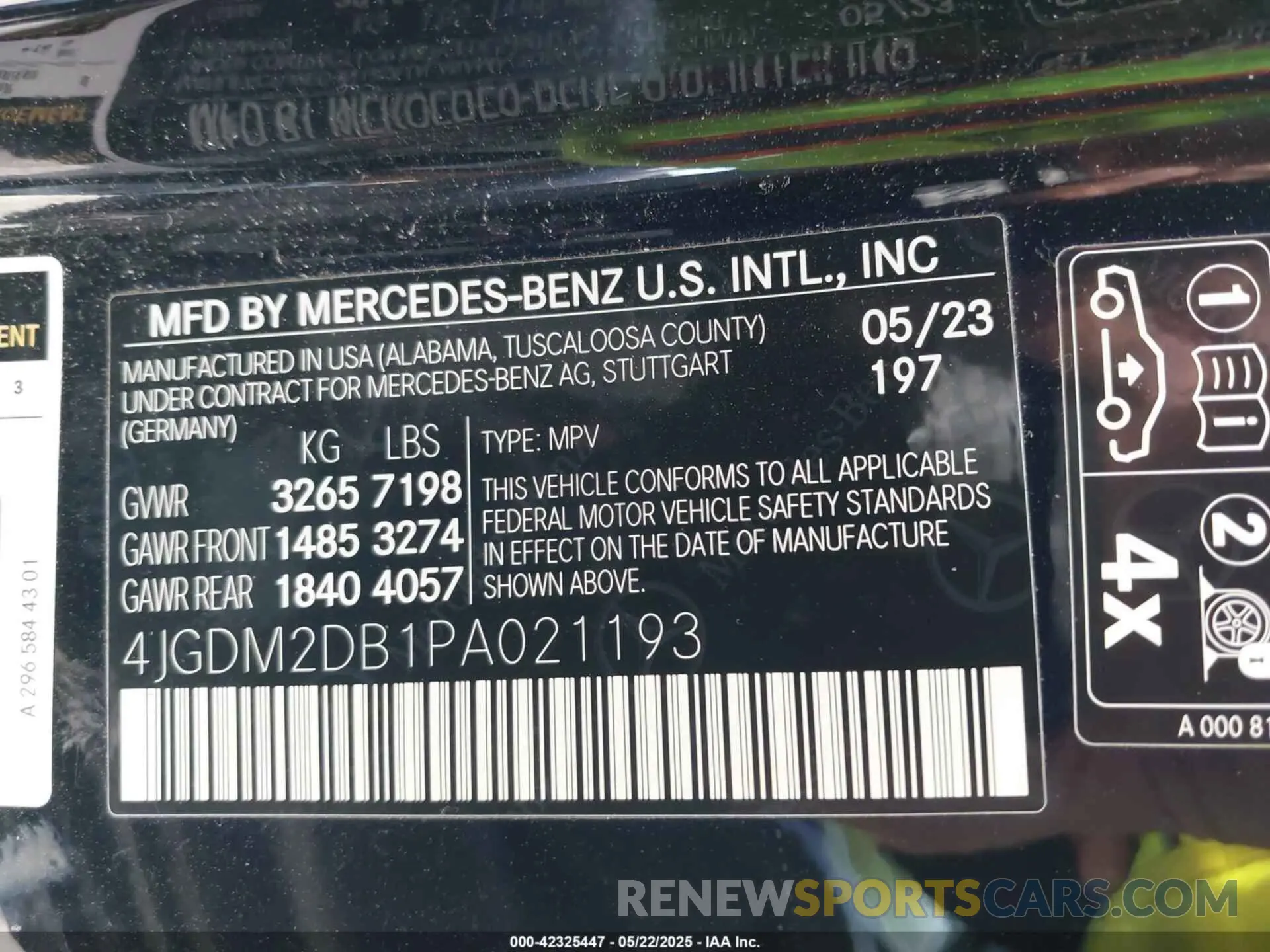 9 fotografías del automóvil dañado 4JGDM2DB1PA021193 MERCEDES-BENZ EQS 450+ SUV 2023