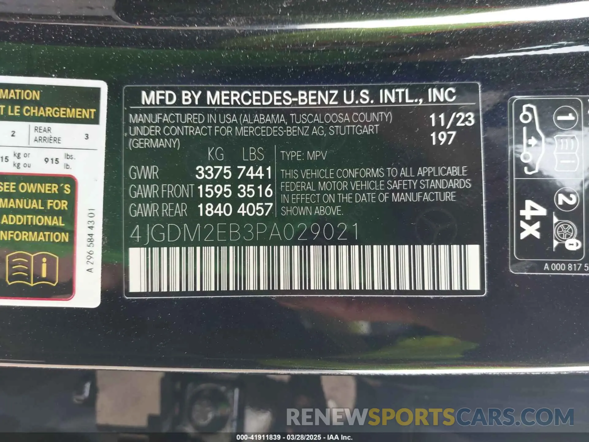 9 fotografías del automóvil dañado 4JGDM2EB3PA029021 MERCEDES-BENZ EQS 450 SUV 2023