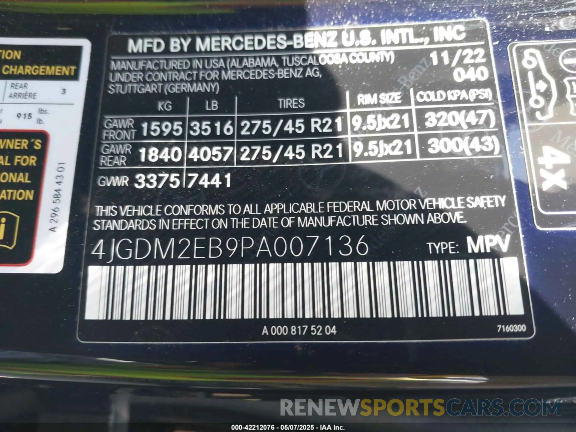 9 fotografías del automóvil dañado 4JGDM2EB9PA007136 MERCEDES-BENZ EQS 450 SUV 2023