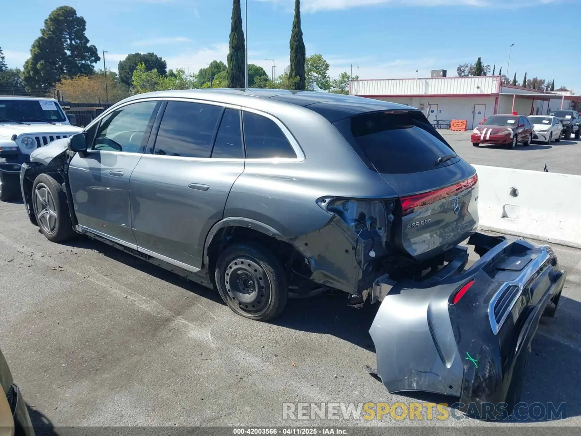 3 fotografías del automóvil dañado 4JGDM4EB7PA012010 MERCEDES-BENZ EQS 580 SUV 2023