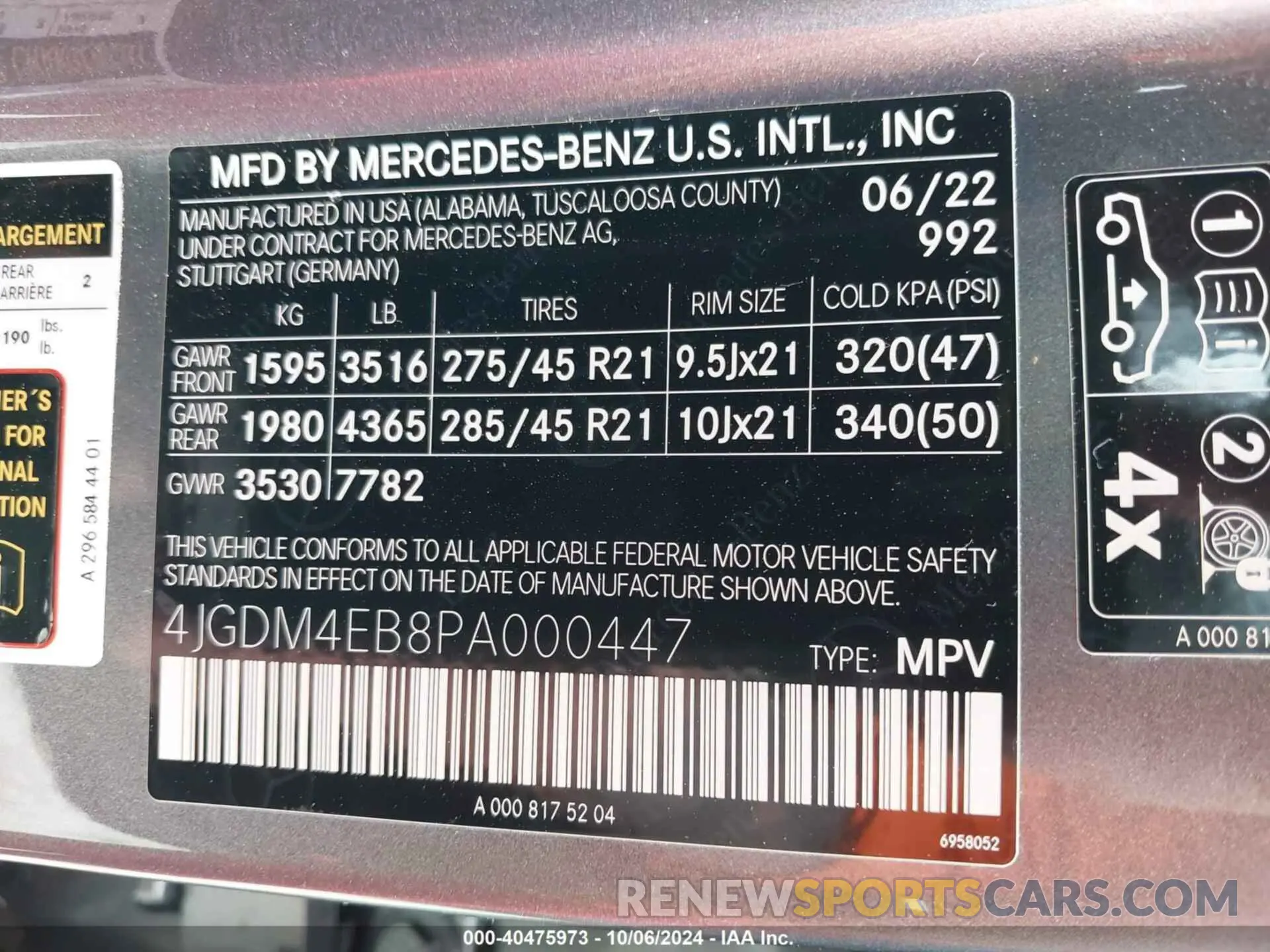 9 fotografías del automóvil dañado 4JGDM4EB8PA000447 MERCEDES-BENZ EQS 580 SUV 2023