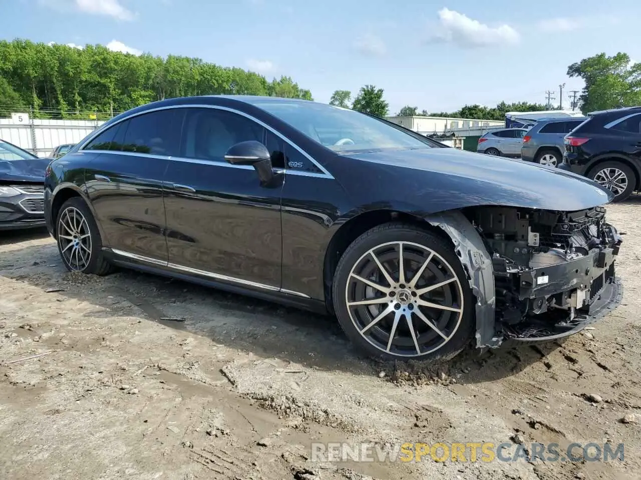4 fotografías del automóvil dañado W1KCG2DB5NA017920 MERCEDES-BENZ EQS SEDAN 2022