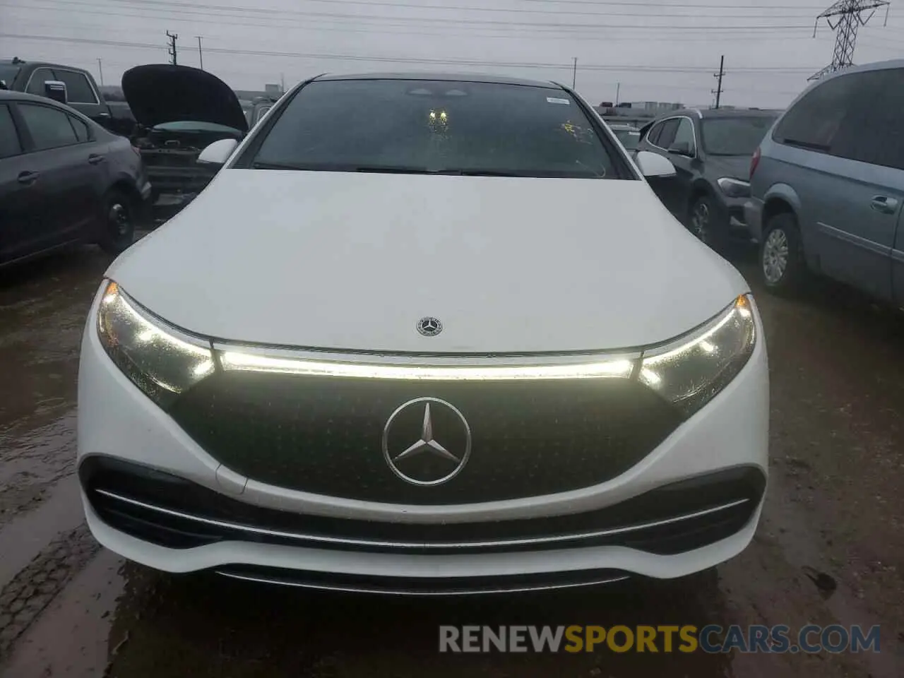 5 fotografías del automóvil dañado W1KCG2DB6NA000592 MERCEDES-BENZ EQS SEDAN 2022