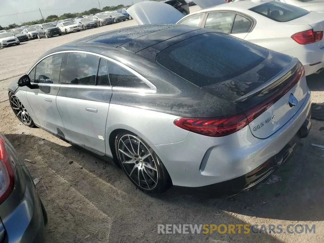 2 fotografías del automóvil dañado W1KCG2DB9NA005799 MERCEDES-BENZ EQS SEDAN 2022