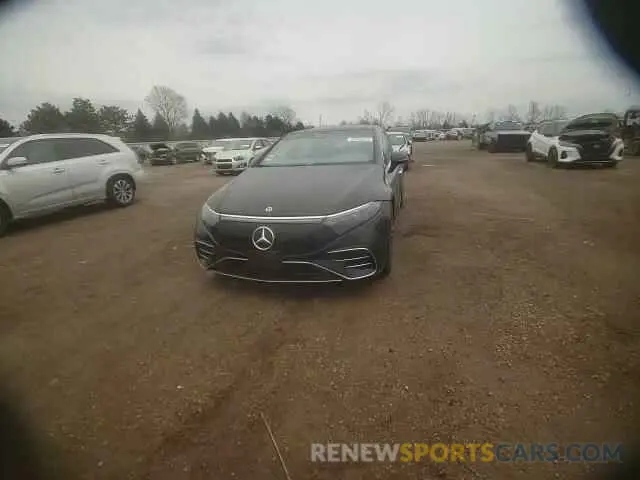 13 fotografías del automóvil dañado W1KCG4EB4NA020916 MERCEDES-BENZ EQS SEDAN 2022