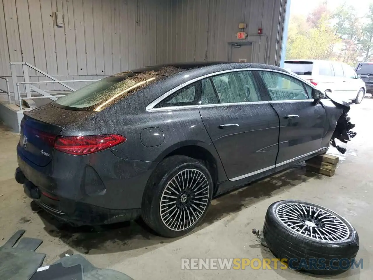 3 fotografías del automóvil dañado W1KCG4EB8NA017680 MERCEDES-BENZ EQS SEDAN 2022