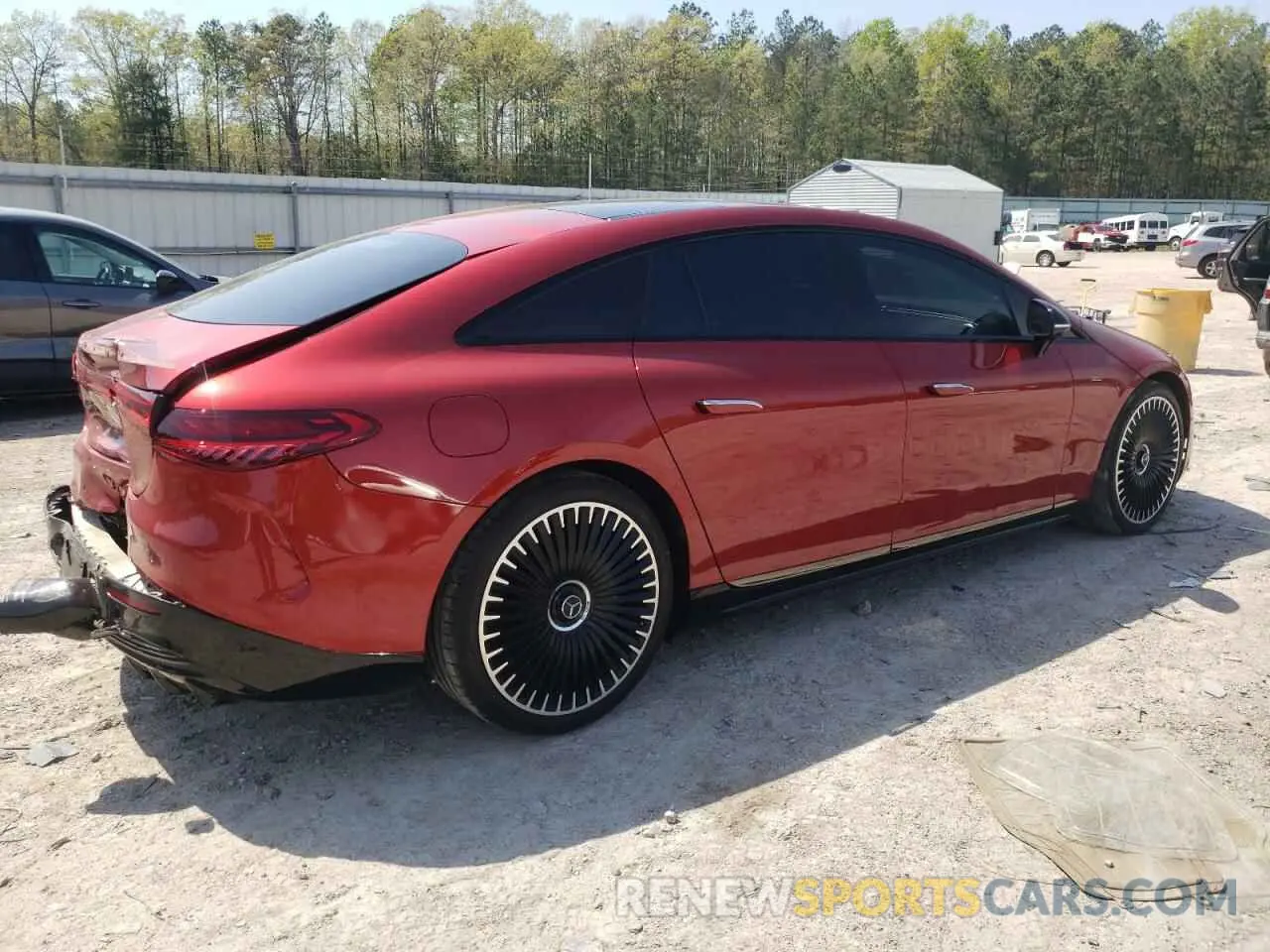 3 fotografías del automóvil dañado W1KCG5FB1NA009022 MERCEDES-BENZ EQS SEDAN 2022