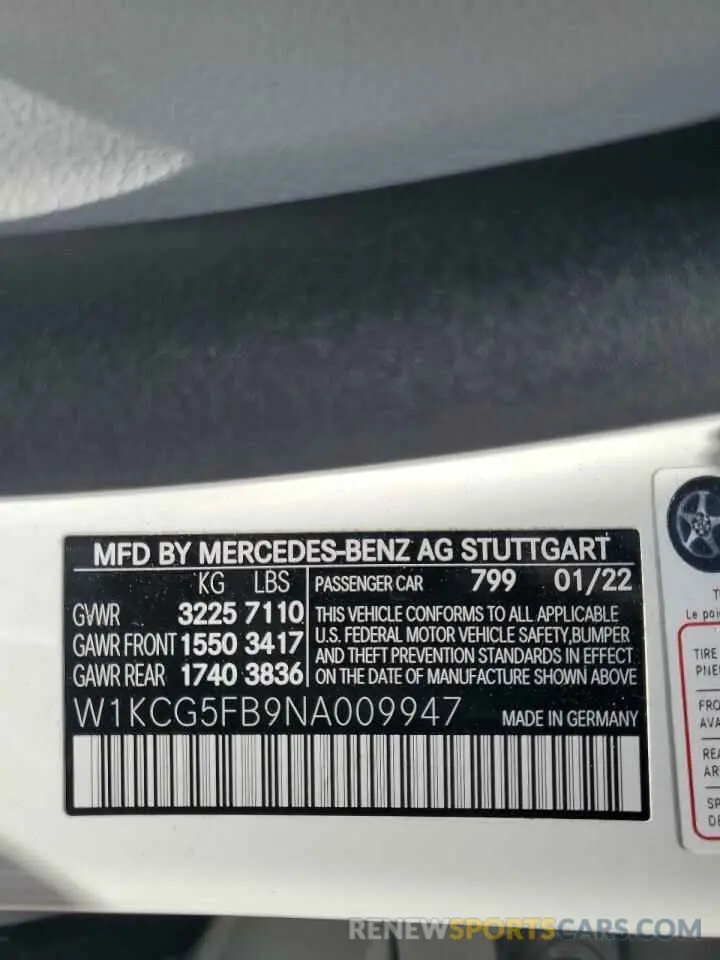 13 fotografías del automóvil dañado W1KCG5FB9NA009947 MERCEDES-BENZ EQS SEDAN 2022
