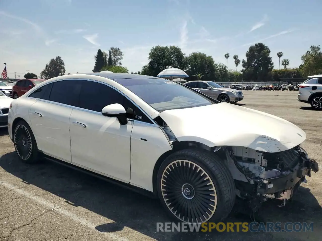 4 fotografías del automóvil dañado W1KCG5FB9NA009947 MERCEDES-BENZ EQS SEDAN 2022