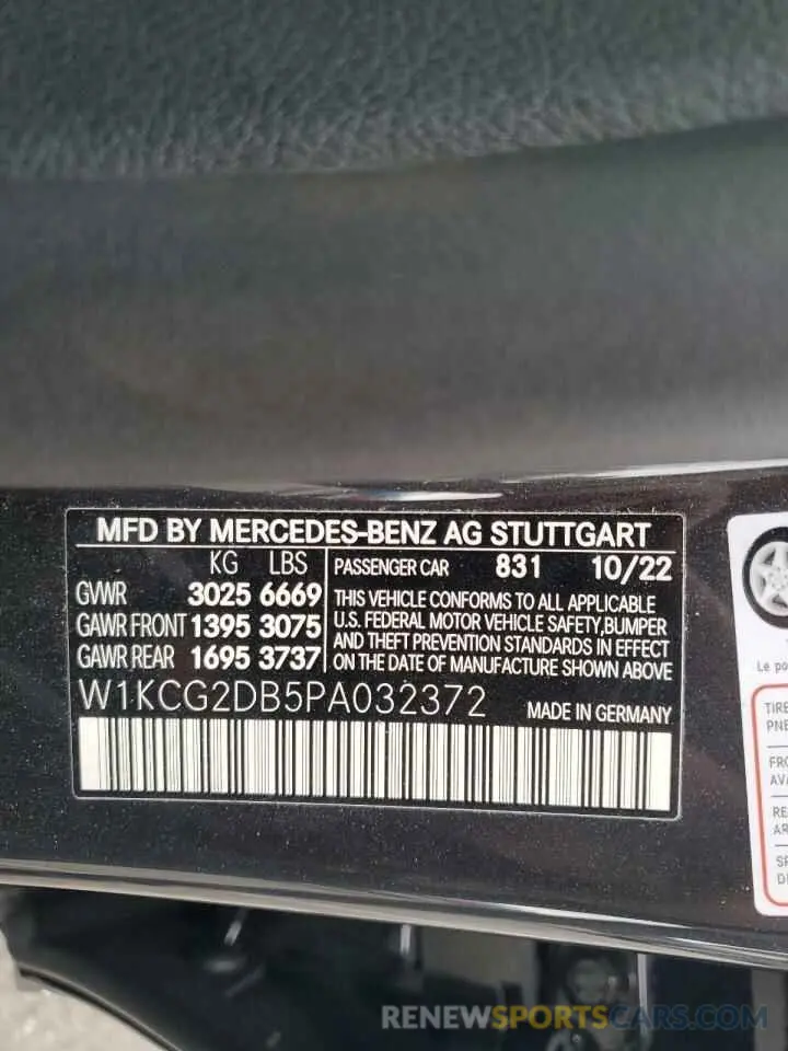 12 fotografías del automóvil dañado W1KCG2DB5PA032372 MERCEDES-BENZ EQS SEDAN 2023