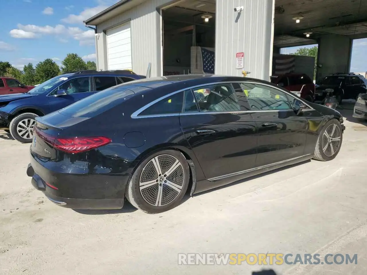3 fotografías del automóvil dañado W1KCG2EB1PA038099 MERCEDES-BENZ EQS SEDAN 2023