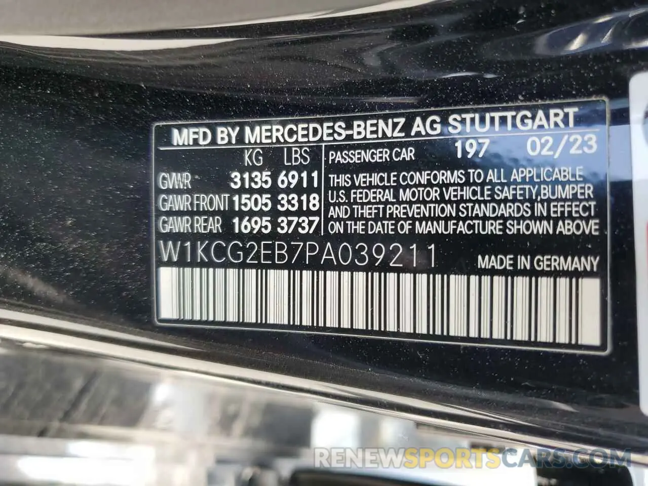 12 fotografías del automóvil dañado W1KCG2EB7PA039211 MERCEDES-BENZ EQS SEDAN 2023