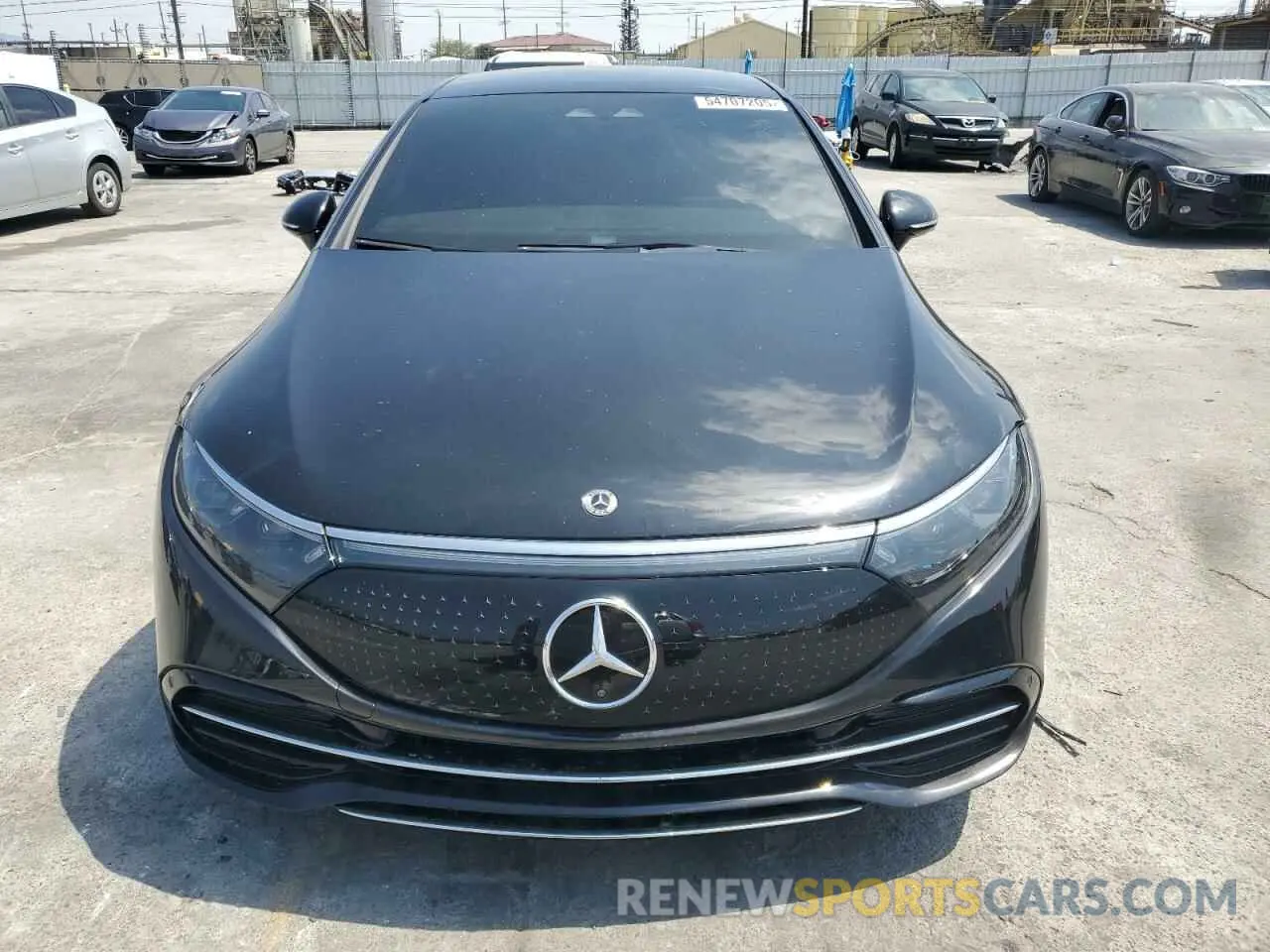 5 fotografías del automóvil dañado W1KCG2EB7PA039211 MERCEDES-BENZ EQS SEDAN 2023