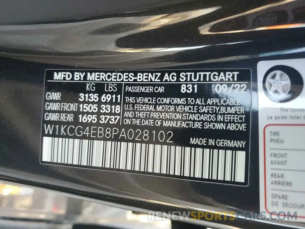 12 fotografías del automóvil dañado W1KCG4EB8PA028102 MERCEDES-BENZ EQS SEDAN 2023