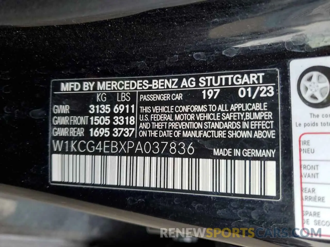 13 fotografías del automóvil dañado W1KCG4EBXPA037836 MERCEDES-BENZ EQS SEDAN 2023