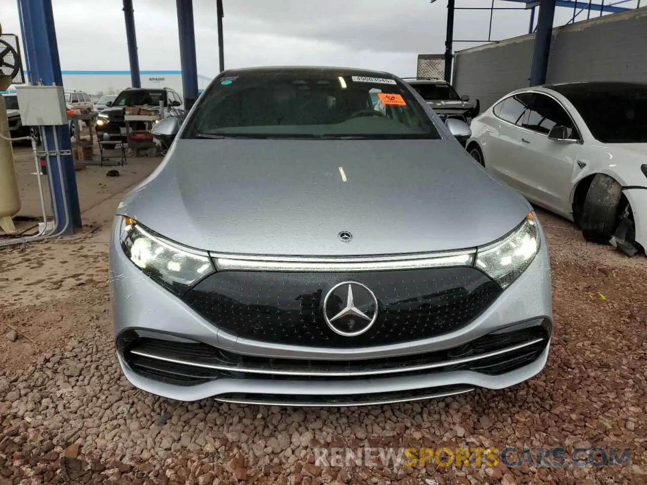 5 fotografías del automóvil dañado W1KCG2EB9RA046776 MERCEDES-BENZ EQS SEDAN 2024