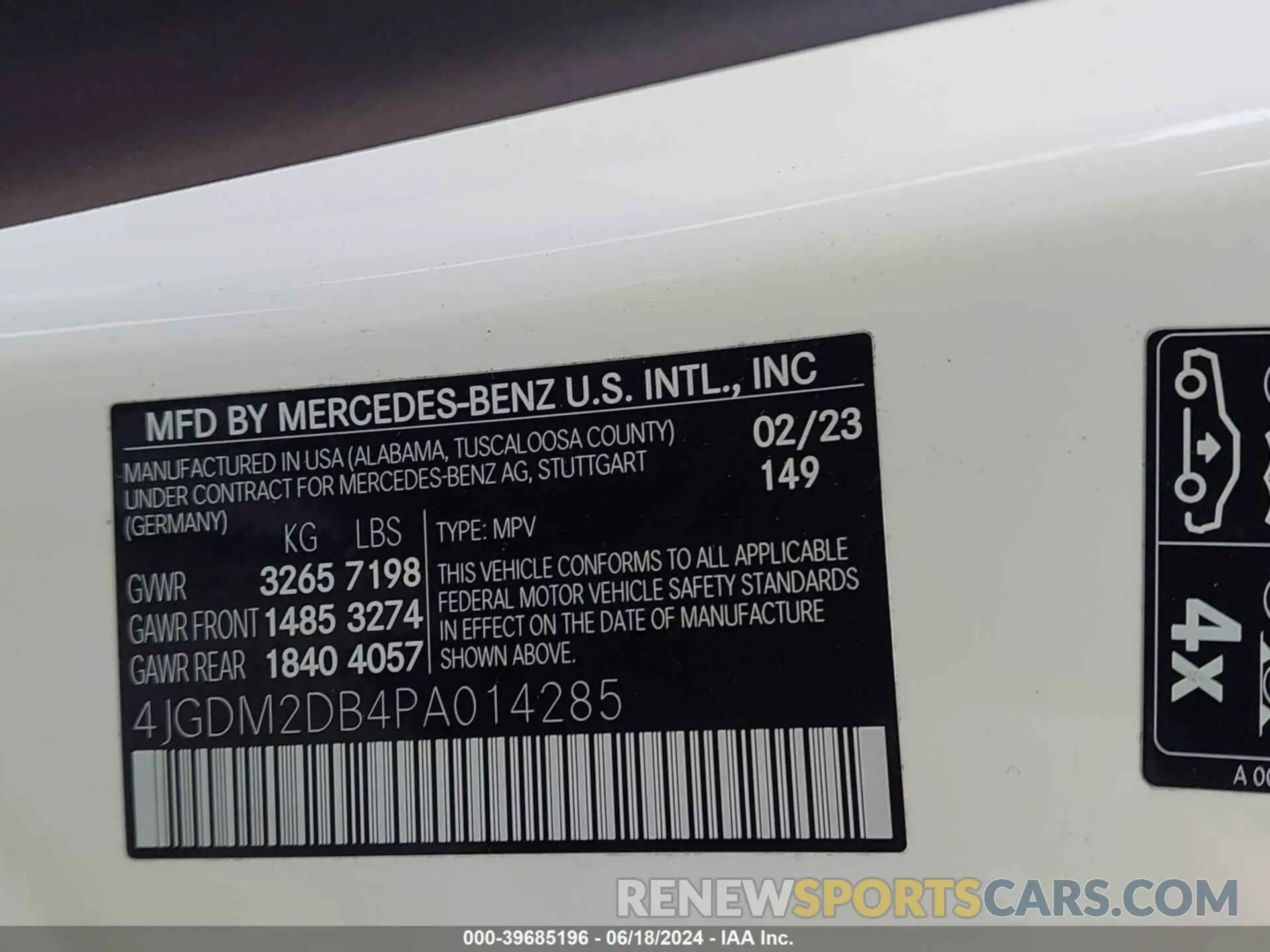 9 fotografías del automóvil dañado 4JGDM2DB4PA014285 MERCEDES-BENZ EQS SUV 2023