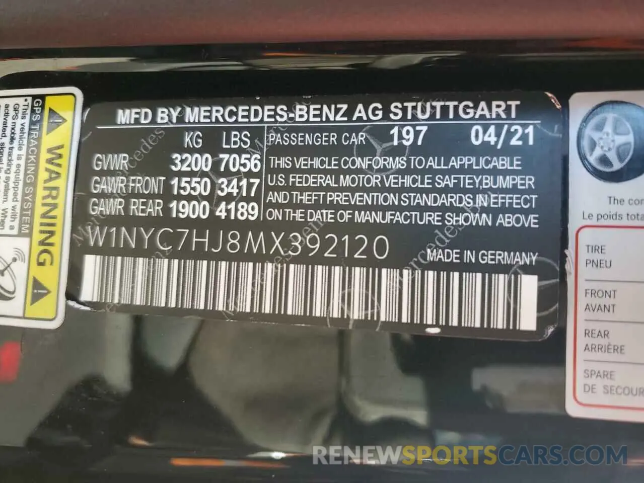 13 fotografías del automóvil dañado W1NYC7HJ4MX396164 MERCEDES-BENZ G-CLASS 2021
