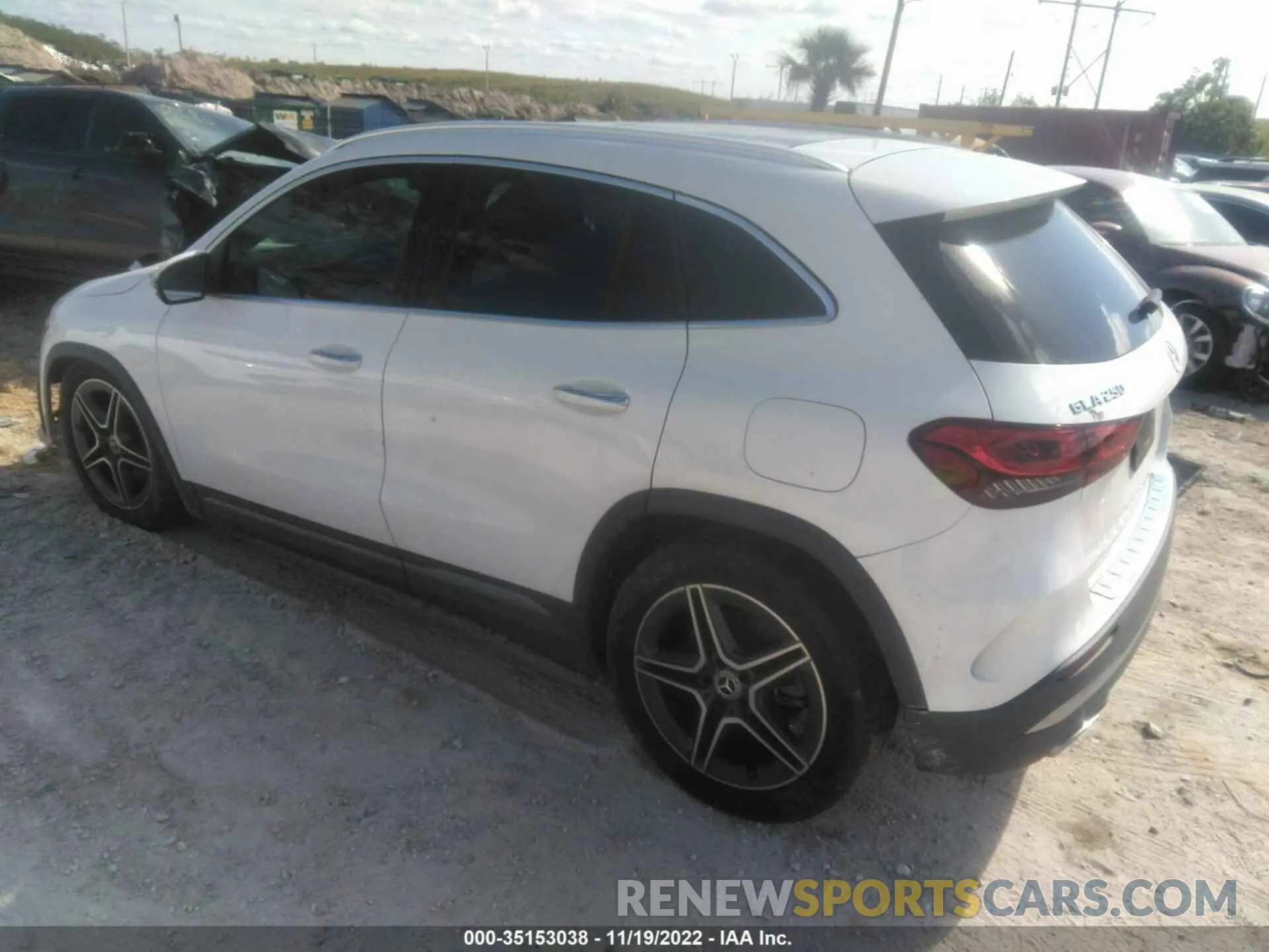 3 fotografías del automóvil dañado W1N4N4GB0MJ147011 MERCEDES-BENZ GLA 2021