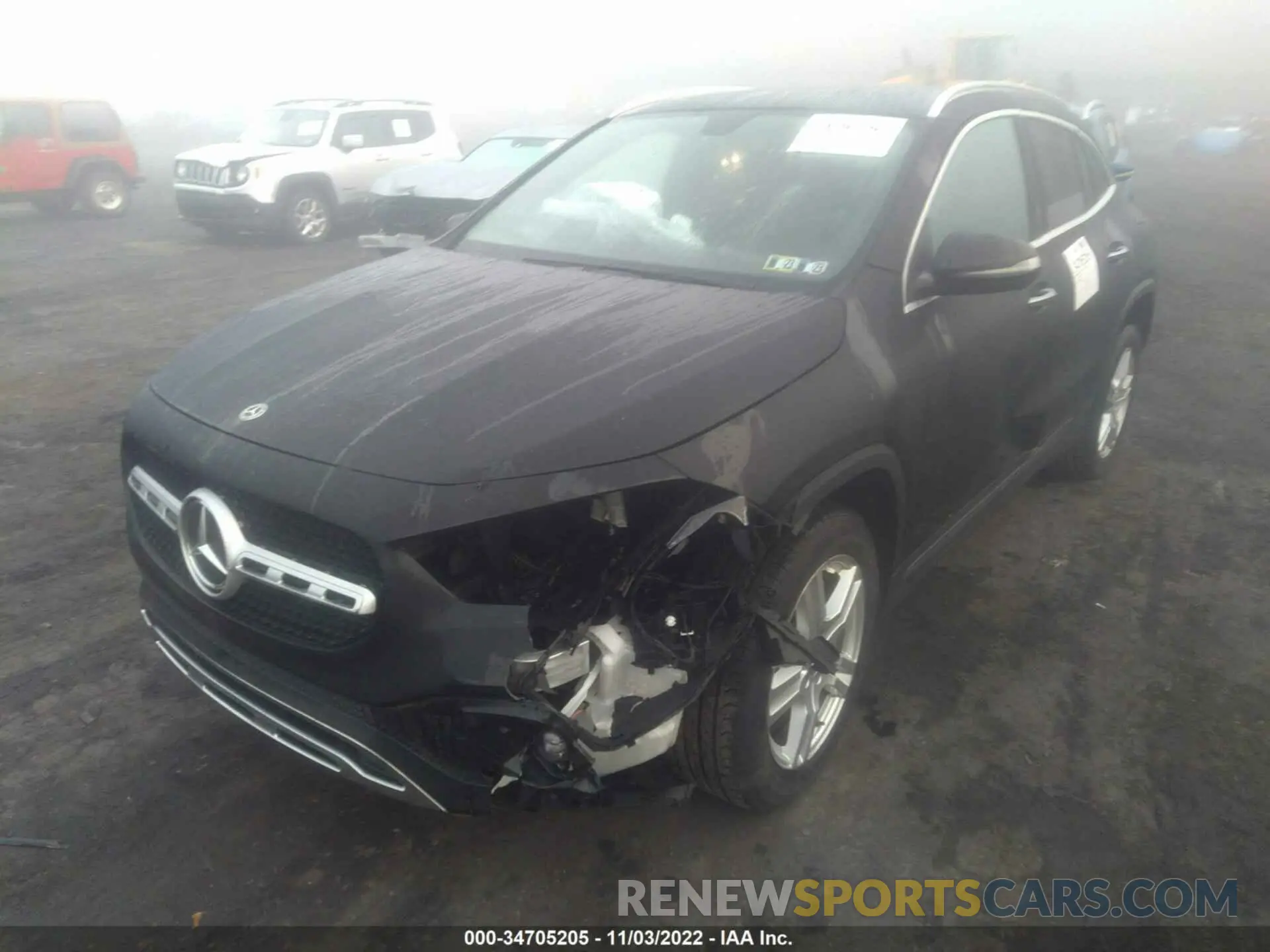 2 fotografías del automóvil dañado W1N4N4HB4MJ134969 MERCEDES-BENZ GLA 2021