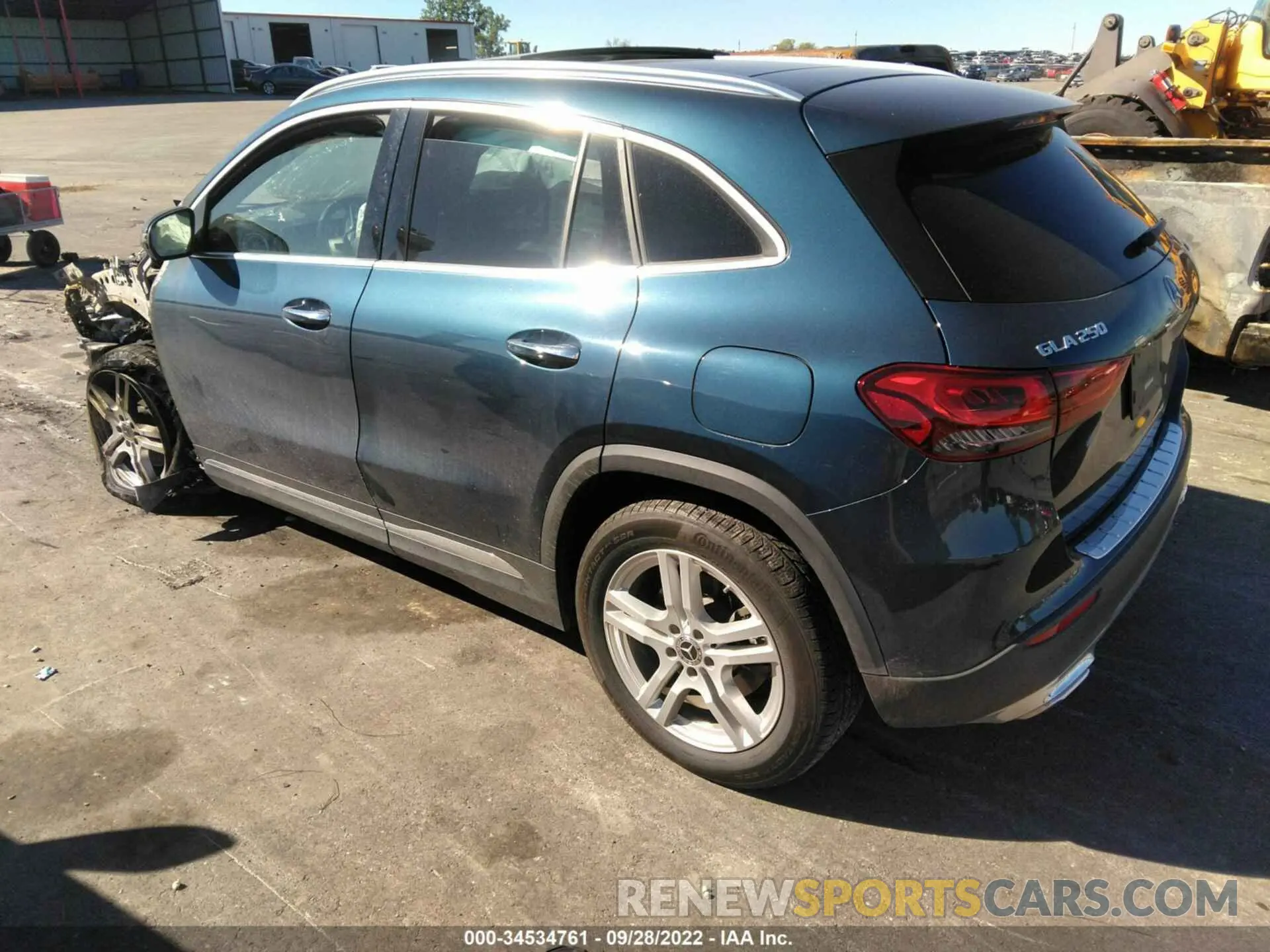 3 fotografías del automóvil dañado W1N4N4HB4MJ223831 MERCEDES-BENZ GLA 2021