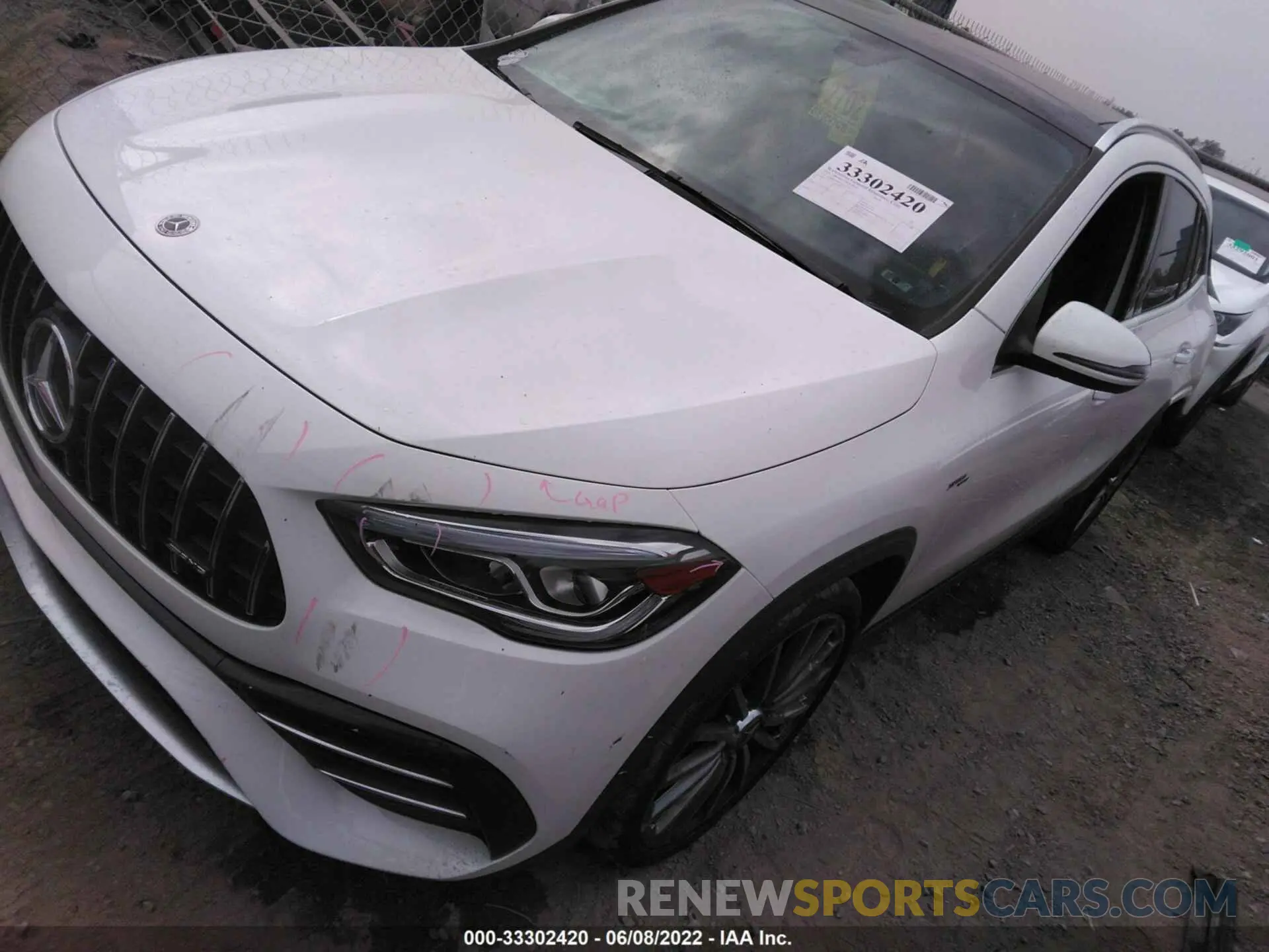 2 fotografías del automóvil dañado W1N4N5BB3MJ316323 MERCEDES-BENZ GLA 2021