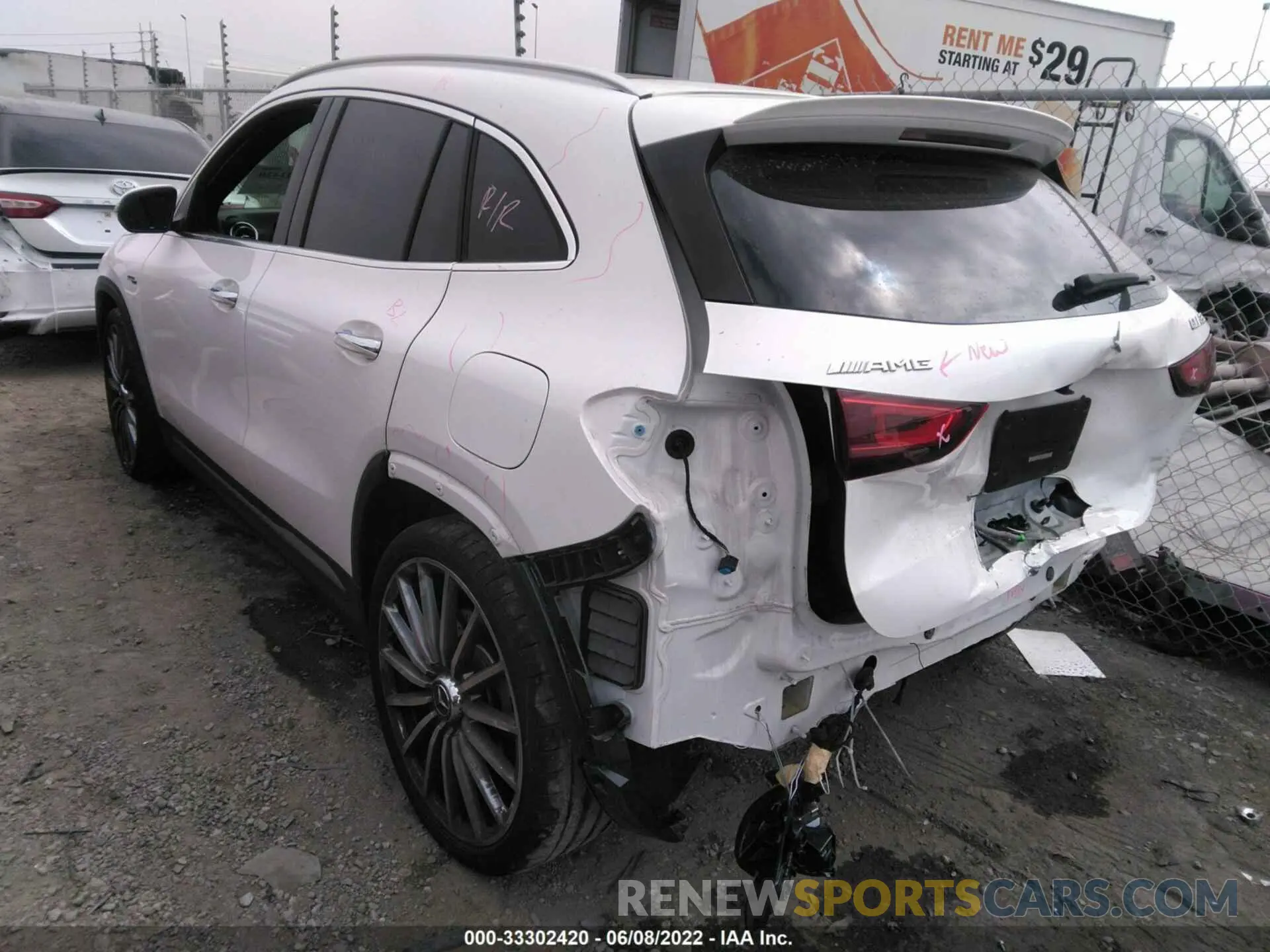 3 fotografías del automóvil dañado W1N4N5BB3MJ316323 MERCEDES-BENZ GLA 2021