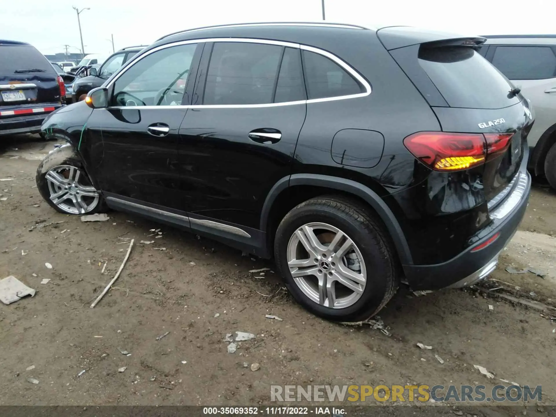 3 fotografías del automóvil dañado W1N4N4HB0NJ322650 MERCEDES-BENZ GLA 2022