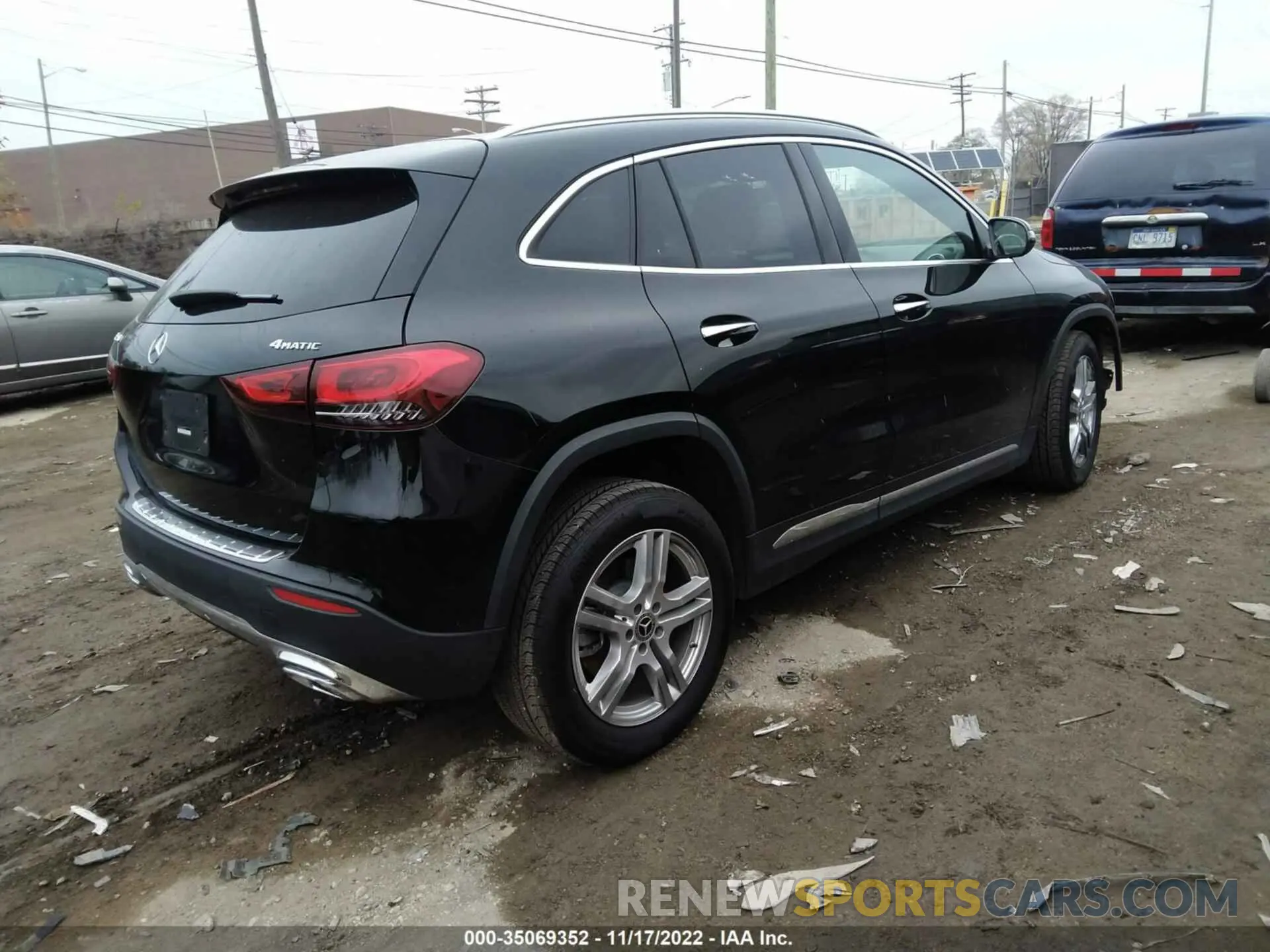 4 fotografías del automóvil dañado W1N4N4HB0NJ322650 MERCEDES-BENZ GLA 2022