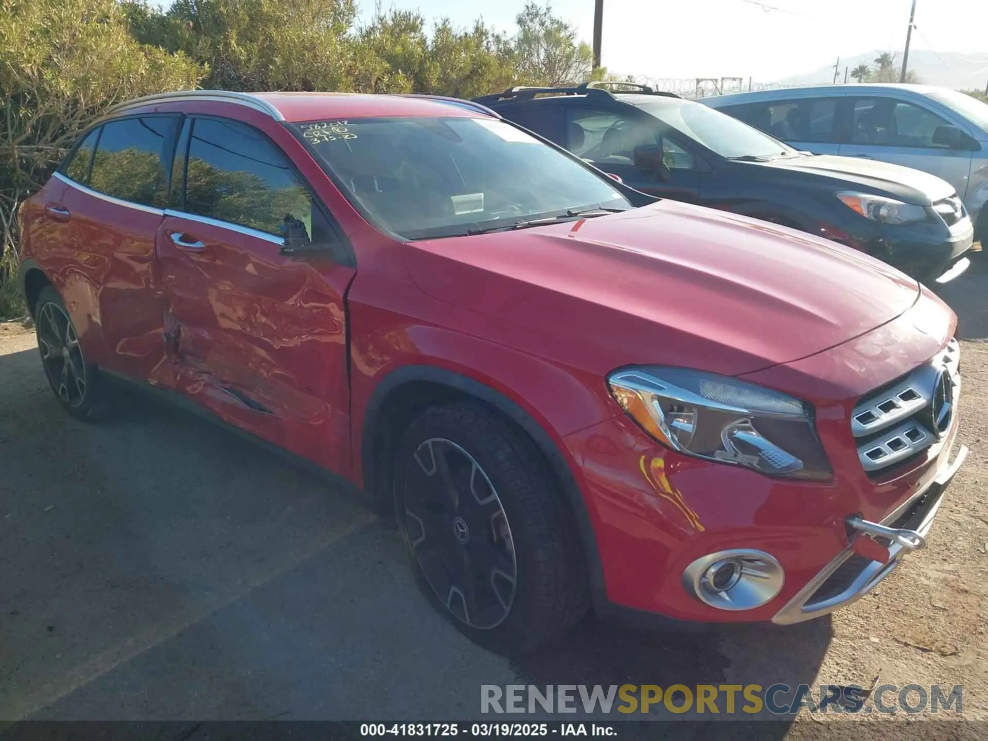 1 fotografías del automóvil dañado WDCTG4EB3KJ548057 MERCEDES-BENZ GLA 250 2019