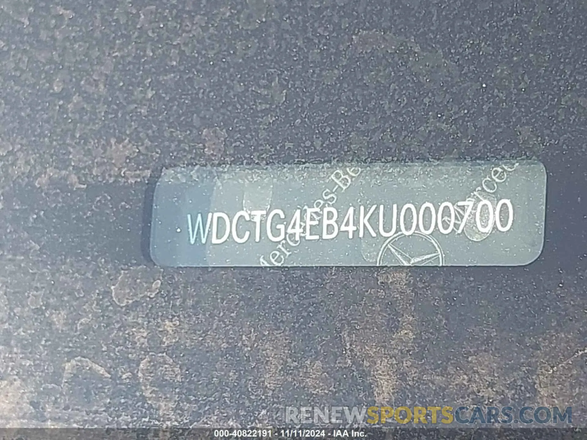 9 fotografías del automóvil dañado WDCTG4EB4KU000700 MERCEDES-BENZ GLA 250 2019